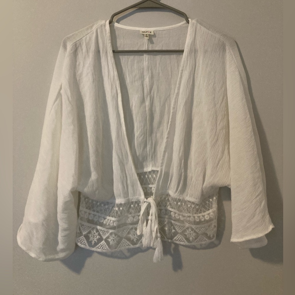 ELF White Sheer Cardigan
